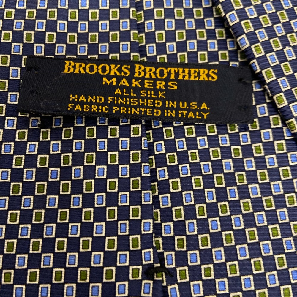 Brooks Brothers Makers Rectangle Pattern Silk Tie - image 7